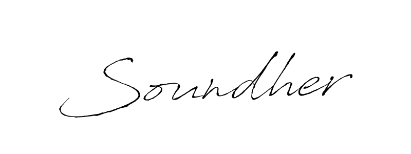 Make a beautiful signature design for name Soundher. With this signature (Antro_Vectra) style, you can create a handwritten signature for free. Soundher signature style 6 images and pictures png