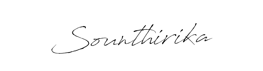 Design your own signature with our free online signature maker. With this signature software, you can create a handwritten (Antro_Vectra) signature for name Sounthirika. Sounthirika signature style 6 images and pictures png