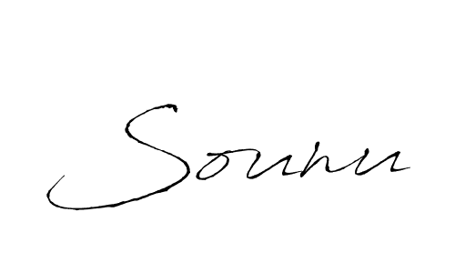 Create a beautiful signature design for name Sounu. With this signature (Antro_Vectra) fonts, you can make a handwritten signature for free. Sounu signature style 6 images and pictures png