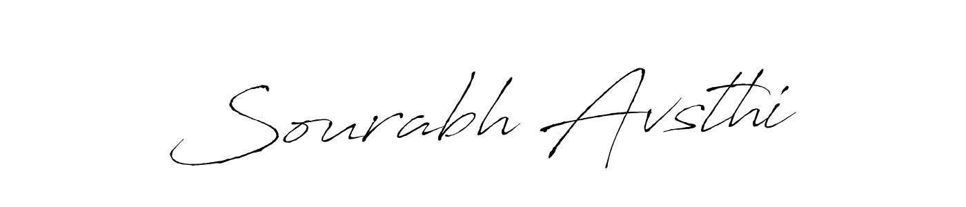 Use a signature maker to create a handwritten signature online. With this signature software, you can design (Antro_Vectra) your own signature for name Sourabh Avsthi. Sourabh Avsthi signature style 6 images and pictures png