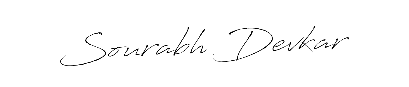 Use a signature maker to create a handwritten signature online. With this signature software, you can design (Antro_Vectra) your own signature for name Sourabh Devkar. Sourabh Devkar signature style 6 images and pictures png