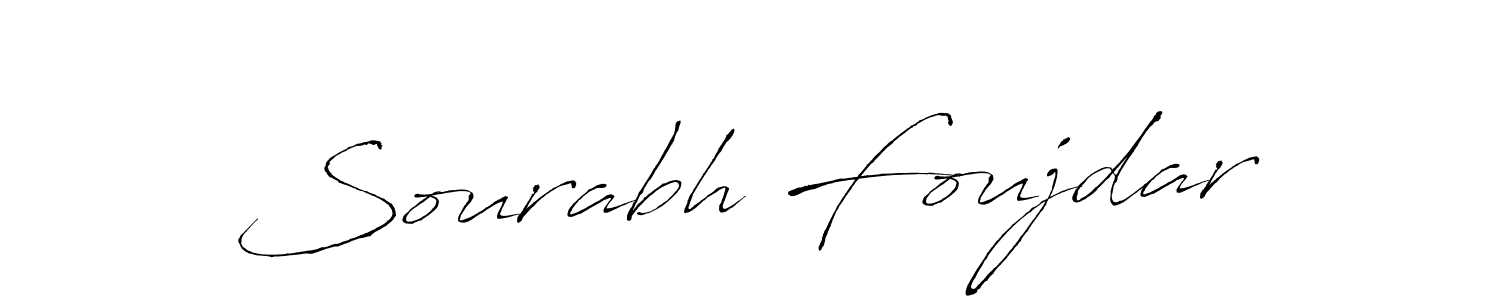 Sourabh Foujdar stylish signature style. Best Handwritten Sign (Antro_Vectra) for my name. Handwritten Signature Collection Ideas for my name Sourabh Foujdar. Sourabh Foujdar signature style 6 images and pictures png