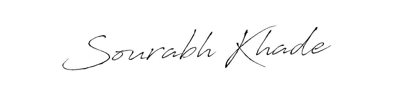 Sourabh Khade stylish signature style. Best Handwritten Sign (Antro_Vectra) for my name. Handwritten Signature Collection Ideas for my name Sourabh Khade. Sourabh Khade signature style 6 images and pictures png