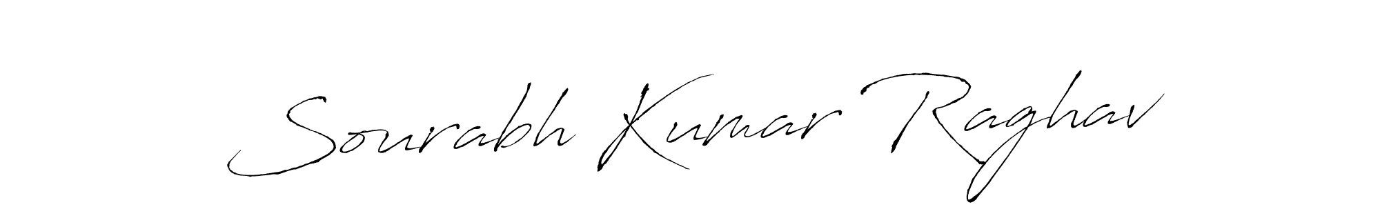 Design your own signature with our free online signature maker. With this signature software, you can create a handwritten (Antro_Vectra) signature for name Sourabh Kumar Raghav. Sourabh Kumar Raghav signature style 6 images and pictures png