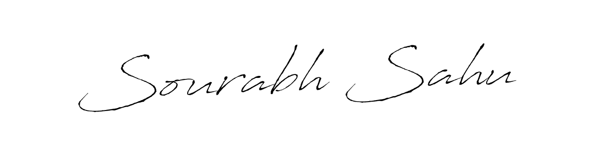 How to make Sourabh Sahu name signature. Use Antro_Vectra style for creating short signs online. This is the latest handwritten sign. Sourabh Sahu signature style 6 images and pictures png