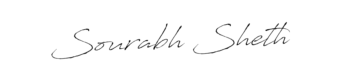 Sourabh Sheth stylish signature style. Best Handwritten Sign (Antro_Vectra) for my name. Handwritten Signature Collection Ideas for my name Sourabh Sheth. Sourabh Sheth signature style 6 images and pictures png
