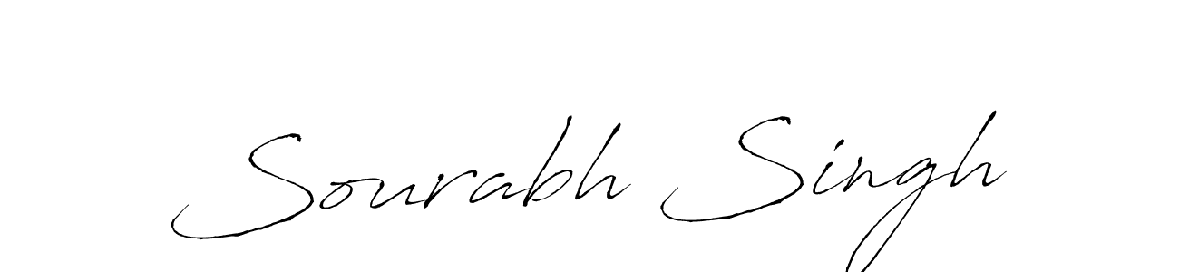 Create a beautiful signature design for name Sourabh Singh. With this signature (Antro_Vectra) fonts, you can make a handwritten signature for free. Sourabh Singh signature style 6 images and pictures png