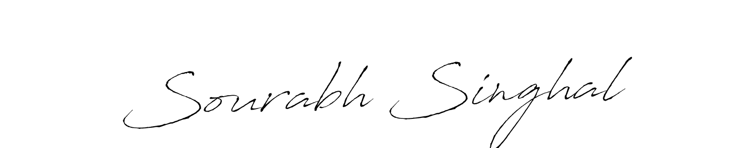 How to make Sourabh Singhal name signature. Use Antro_Vectra style for creating short signs online. This is the latest handwritten sign. Sourabh Singhal signature style 6 images and pictures png