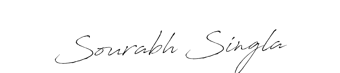 Design your own signature with our free online signature maker. With this signature software, you can create a handwritten (Antro_Vectra) signature for name Sourabh Singla. Sourabh Singla signature style 6 images and pictures png
