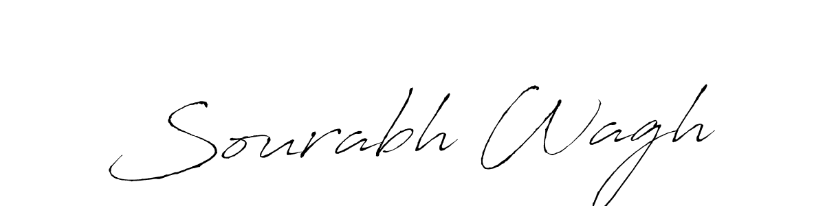 How to make Sourabh Wagh name signature. Use Antro_Vectra style for creating short signs online. This is the latest handwritten sign. Sourabh Wagh signature style 6 images and pictures png