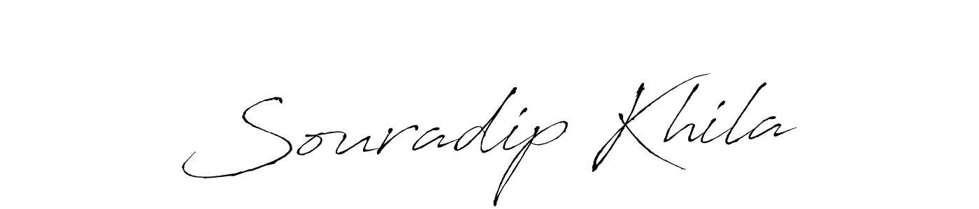 Make a beautiful signature design for name Souradip Khila. With this signature (Antro_Vectra) style, you can create a handwritten signature for free. Souradip Khila signature style 6 images and pictures png