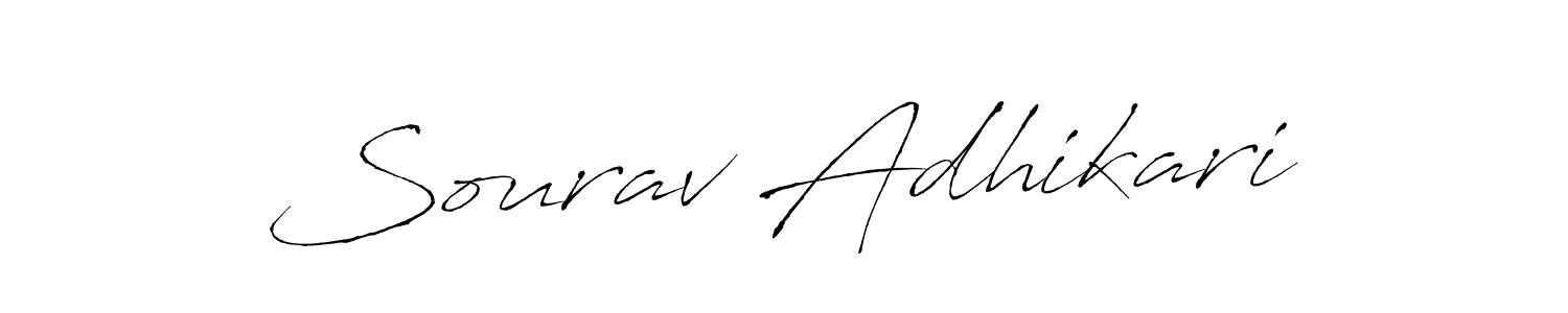 Make a short Sourav Adhikari signature style. Manage your documents anywhere anytime using Antro_Vectra. Create and add eSignatures, submit forms, share and send files easily. Sourav Adhikari signature style 6 images and pictures png