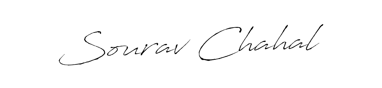 Make a beautiful signature design for name Sourav Chahal. With this signature (Antro_Vectra) style, you can create a handwritten signature for free. Sourav Chahal signature style 6 images and pictures png