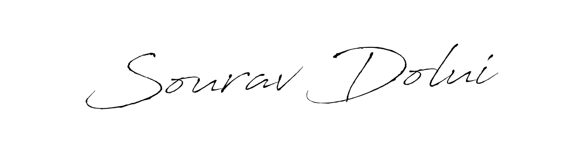 Design your own signature with our free online signature maker. With this signature software, you can create a handwritten (Antro_Vectra) signature for name Sourav Dolui. Sourav Dolui signature style 6 images and pictures png