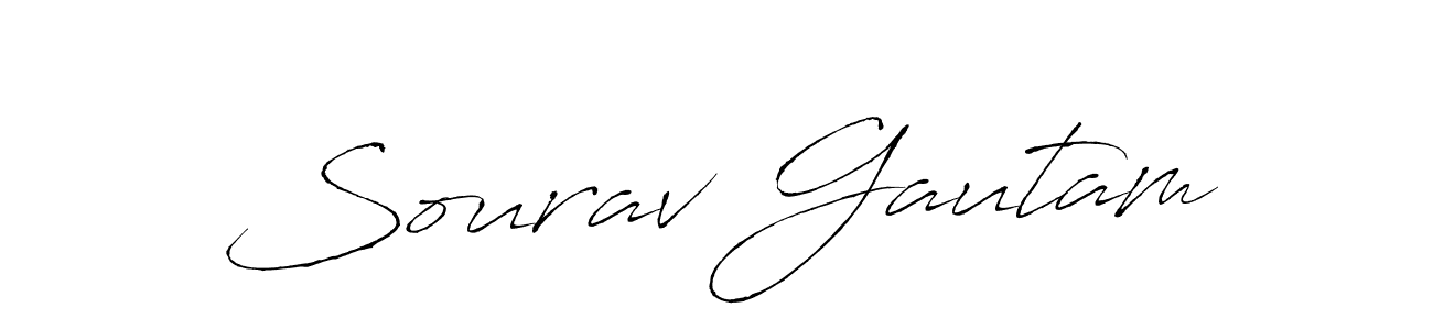 Sourav Gautam stylish signature style. Best Handwritten Sign (Antro_Vectra) for my name. Handwritten Signature Collection Ideas for my name Sourav Gautam. Sourav Gautam signature style 6 images and pictures png
