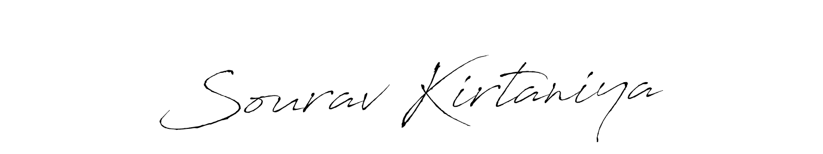 How to make Sourav Kirtaniya name signature. Use Antro_Vectra style for creating short signs online. This is the latest handwritten sign. Sourav Kirtaniya signature style 6 images and pictures png