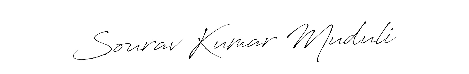 Design your own signature with our free online signature maker. With this signature software, you can create a handwritten (Antro_Vectra) signature for name Sourav Kumar Muduli. Sourav Kumar Muduli signature style 6 images and pictures png