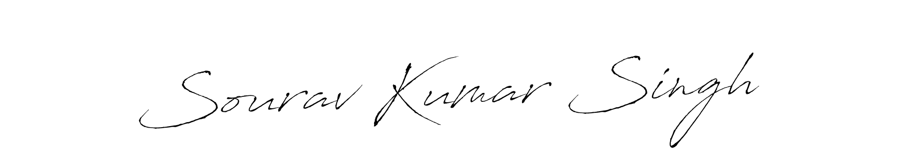 How to make Sourav Kumar Singh name signature. Use Antro_Vectra style for creating short signs online. This is the latest handwritten sign. Sourav Kumar Singh signature style 6 images and pictures png