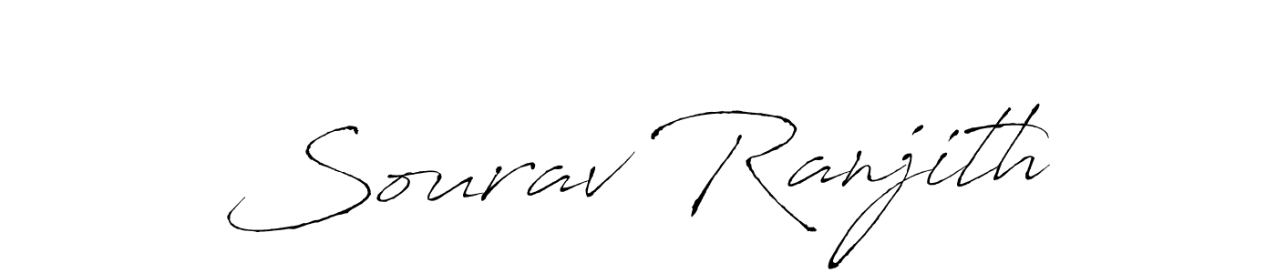 Sourav Ranjith stylish signature style. Best Handwritten Sign (Antro_Vectra) for my name. Handwritten Signature Collection Ideas for my name Sourav Ranjith. Sourav Ranjith signature style 6 images and pictures png