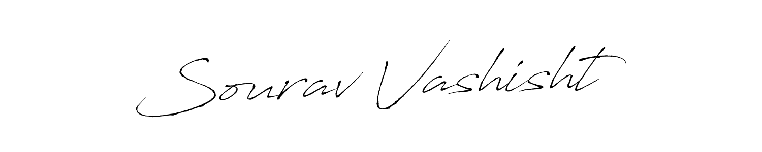 How to make Sourav Vashisht signature? Antro_Vectra is a professional autograph style. Create handwritten signature for Sourav Vashisht name. Sourav Vashisht signature style 6 images and pictures png