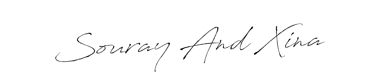 You should practise on your own different ways (Antro_Vectra) to write your name (Souray And Xina) in signature. don't let someone else do it for you. Souray And Xina signature style 6 images and pictures png