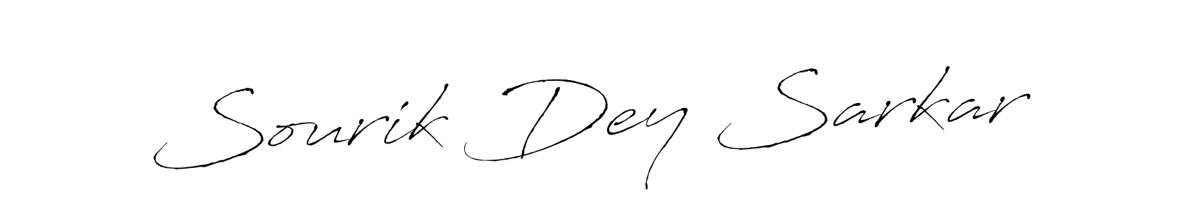Create a beautiful signature design for name Sourik Dey Sarkar. With this signature (Antro_Vectra) fonts, you can make a handwritten signature for free. Sourik Dey Sarkar signature style 6 images and pictures png