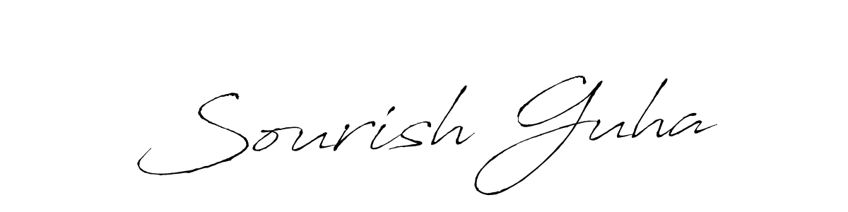 Create a beautiful signature design for name Sourish Guha. With this signature (Antro_Vectra) fonts, you can make a handwritten signature for free. Sourish Guha signature style 6 images and pictures png