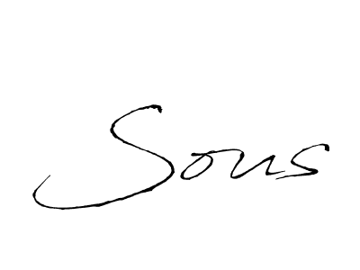 Design your own signature with our free online signature maker. With this signature software, you can create a handwritten (Antro_Vectra) signature for name Sous. Sous signature style 6 images and pictures png
