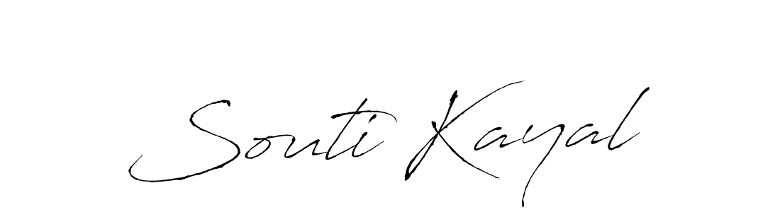 Create a beautiful signature design for name Souti Kayal. With this signature (Antro_Vectra) fonts, you can make a handwritten signature for free. Souti Kayal signature style 6 images and pictures png
