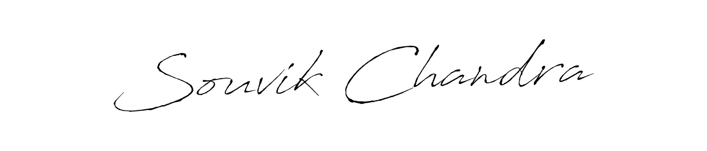 How to make Souvik Chandra name signature. Use Antro_Vectra style for creating short signs online. This is the latest handwritten sign. Souvik Chandra signature style 6 images and pictures png