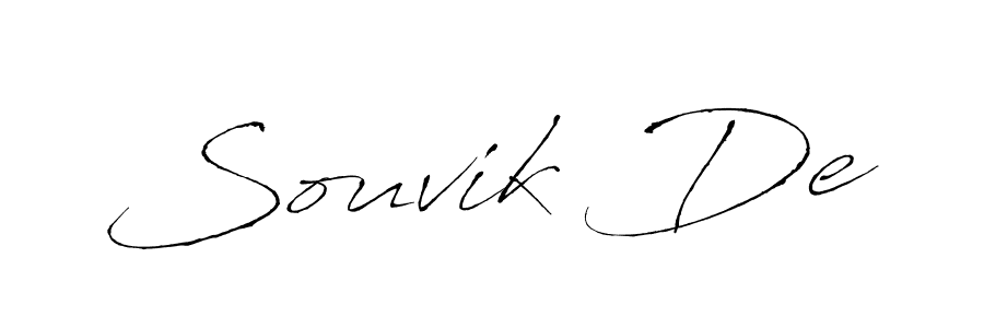 The best way (Antro_Vectra) to make a short signature is to pick only two or three words in your name. The name Souvik De include a total of six letters. For converting this name. Souvik De signature style 6 images and pictures png