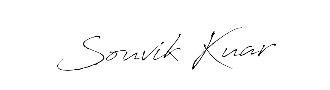 How to make Souvik Kuar name signature. Use Antro_Vectra style for creating short signs online. This is the latest handwritten sign. Souvik Kuar signature style 6 images and pictures png