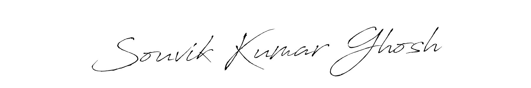 How to make Souvik Kumar Ghosh name signature. Use Antro_Vectra style for creating short signs online. This is the latest handwritten sign. Souvik Kumar Ghosh signature style 6 images and pictures png