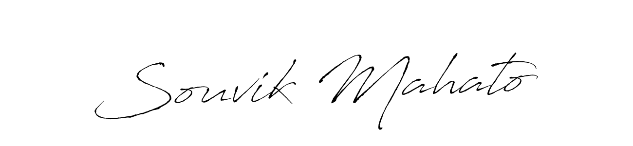 Make a beautiful signature design for name Souvik Mahato. With this signature (Antro_Vectra) style, you can create a handwritten signature for free. Souvik Mahato signature style 6 images and pictures png