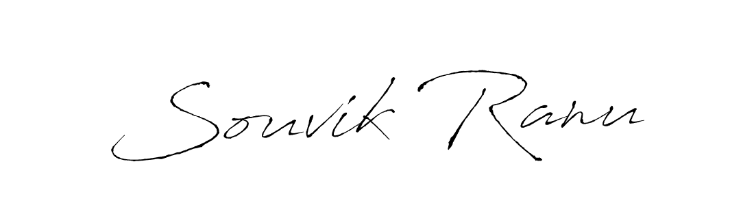 How to make Souvik Ranu name signature. Use Antro_Vectra style for creating short signs online. This is the latest handwritten sign. Souvik Ranu signature style 6 images and pictures png