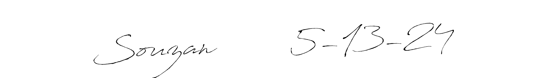 Also You can easily find your signature by using the search form. We will create Souzan        5-13-24 name handwritten signature images for you free of cost using Antro_Vectra sign style. Souzan        5-13-24 signature style 6 images and pictures png