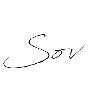 How to make Sov signature? Antro_Vectra is a professional autograph style. Create handwritten signature for Sov name. Sov signature style 6 images and pictures png