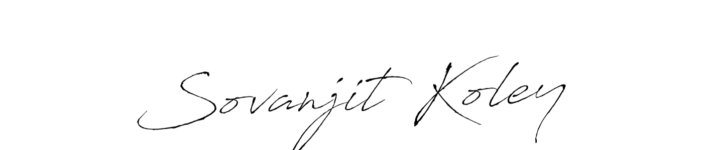 Make a beautiful signature design for name Sovanjit Koley. With this signature (Antro_Vectra) style, you can create a handwritten signature for free. Sovanjit Koley signature style 6 images and pictures png