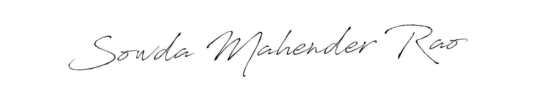 Also we have Sowda Mahender Rao name is the best signature style. Create professional handwritten signature collection using Antro_Vectra autograph style. Sowda Mahender Rao signature style 6 images and pictures png