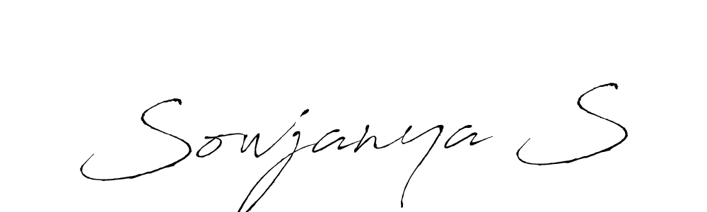 This is the best signature style for the Sowjanya S name. Also you like these signature font (Antro_Vectra). Mix name signature. Sowjanya S signature style 6 images and pictures png