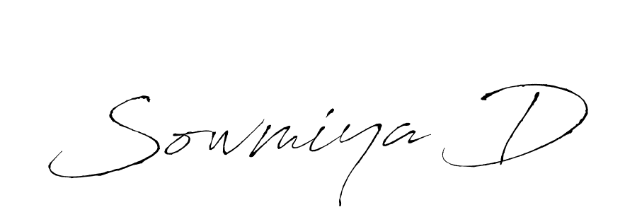It looks lik you need a new signature style for name Sowmiya D. Design unique handwritten (Antro_Vectra) signature with our free signature maker in just a few clicks. Sowmiya D signature style 6 images and pictures png