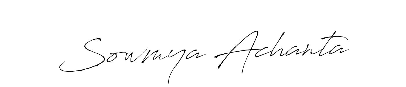 Sowmya Achanta stylish signature style. Best Handwritten Sign (Antro_Vectra) for my name. Handwritten Signature Collection Ideas for my name Sowmya Achanta. Sowmya Achanta signature style 6 images and pictures png