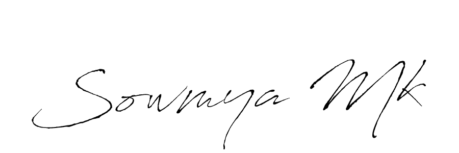 Sowmya Mk stylish signature style. Best Handwritten Sign (Antro_Vectra) for my name. Handwritten Signature Collection Ideas for my name Sowmya Mk. Sowmya Mk signature style 6 images and pictures png