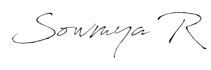 How to make Sowmya R signature? Antro_Vectra is a professional autograph style. Create handwritten signature for Sowmya R name. Sowmya R signature style 6 images and pictures png