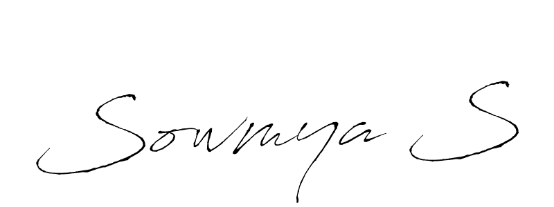 Create a beautiful signature design for name Sowmya S. With this signature (Antro_Vectra) fonts, you can make a handwritten signature for free. Sowmya S signature style 6 images and pictures png