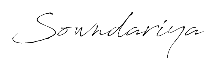 Try this chic Sowndariya handwritten sign style. Using Antro_Vectra font elements, it gives your name a sleek, memorable identity. Sowndariya signature style 6 images and pictures png