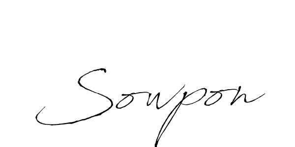 How to make Sowpon signature? Antro_Vectra is a professional autograph style. Create handwritten signature for Sowpon name. Sowpon signature style 6 images and pictures png