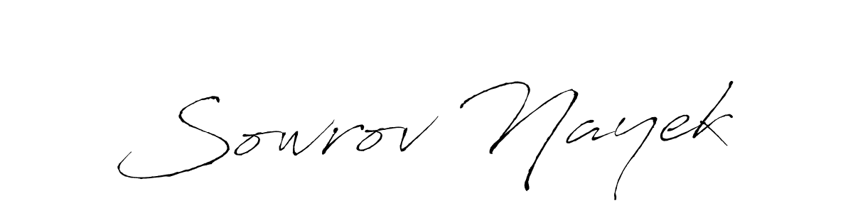 Create a beautiful signature design for name Sowrov Nayek. With this signature (Antro_Vectra) fonts, you can make a handwritten signature for free. Sowrov Nayek signature style 6 images and pictures png