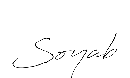 Design your own signature with our free online signature maker. With this signature software, you can create a handwritten (Antro_Vectra) signature for name Soyab. Soyab signature style 6 images and pictures png