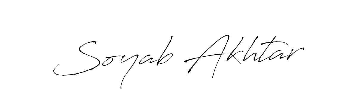 Design your own signature with our free online signature maker. With this signature software, you can create a handwritten (Antro_Vectra) signature for name Soyab Akhtar. Soyab Akhtar signature style 6 images and pictures png